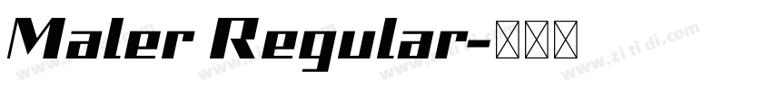 Maler Regular字体转换